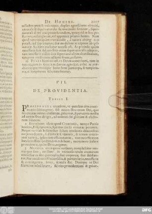 VII. De Providentia.