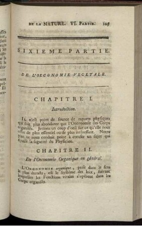 Sixieme Partie. De L' Oeconomie Vegetale.