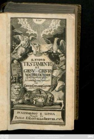Il Nvovo Testamento Di Giesv Cristo Nostro Signore