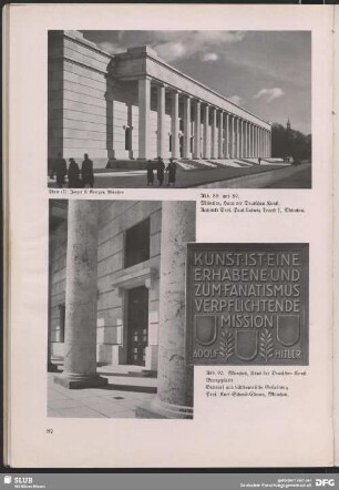 Haus der deutschen Kunst, Bronzeplatte