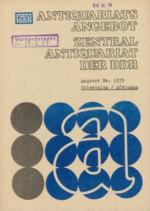 Nr. 1573: Orientalia/Africana