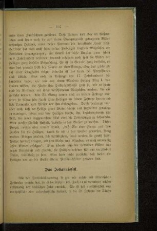 Das Johannisfest.