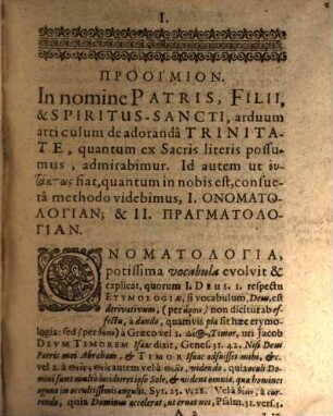 Apodeixis theologica, Deum essentia unum, personis trinum esse, Patrem scilicet, Filium et Spiritum Sanctum