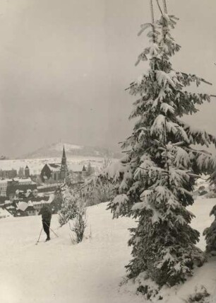 Altenberg. Stadtteilansicht vom Raupennest aus. Ansicht mit Geising