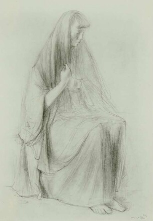 Sitzende Frau
