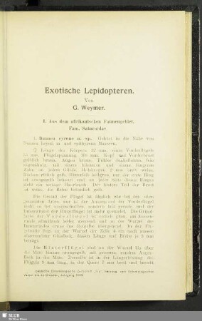 Exotische Lepidopteren