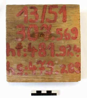 Markscheidetafel aus Holz