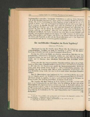 Ein neolithischer Hausplatz im Kreis Segeberg?