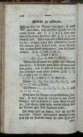 Brüche zu addiren. - Tauschrechnung.