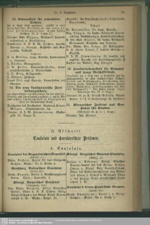II.Abschnitt. Consulate und charakterisierte Personen