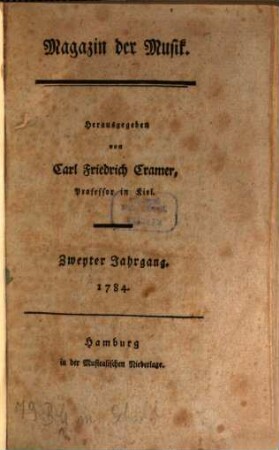 Magazin der Musik. 2. 1784/86, Hälfte 1