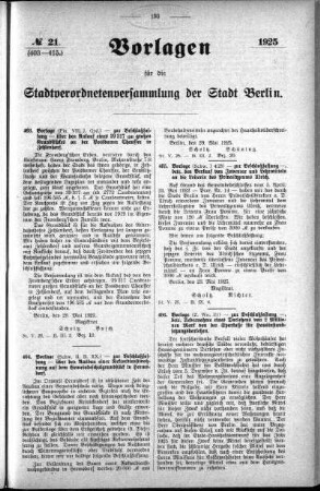 No. 21 (403-415), 5. Juni 1925