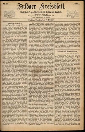 Ausgabe vom Dienstag, den 07. Februar 1882.