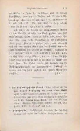 173-181 [Rezension] Das Buch von geistlicher Armuth