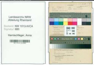 Entnazifizierung Anna Harnischfeger , geb. 18.02.1911 ()