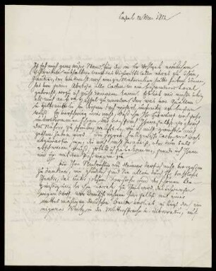Brief von Jacob Grimm an Carl Bertuch