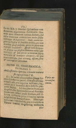 Sectio III. Problematica.