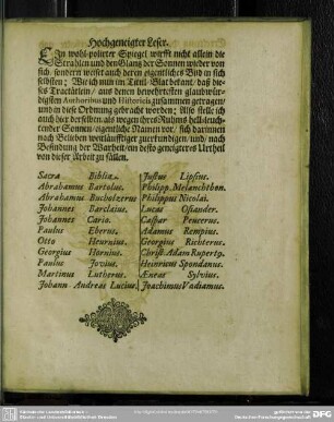 Hochgeneigter Leser
