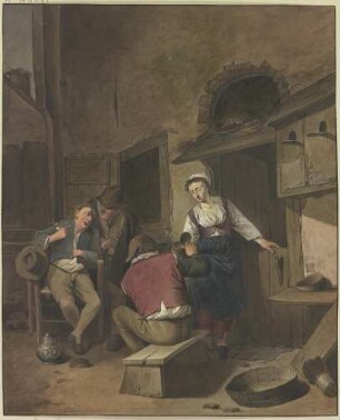 Drei zechende Bauern