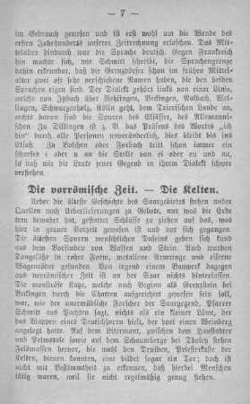 Die vorrömische Zeit. - Die Kelten.
