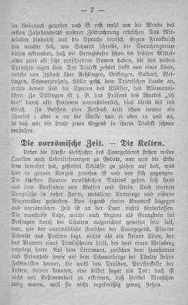 Die vorrömische Zeit. - Die Kelten.