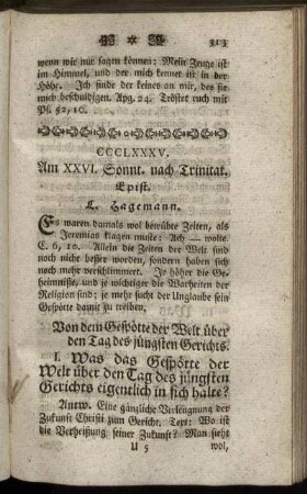 CCCLXXXV. Am XXVI. Sonnt. nach Trinitat. Epist.