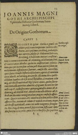 Liber I. De Origine Gothorum