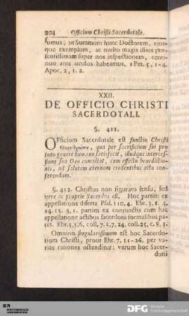 XXII. De Officio Christi Sacerdotali.