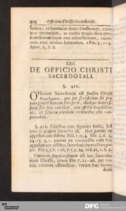 XXII. De Officio Christi Sacerdotali.