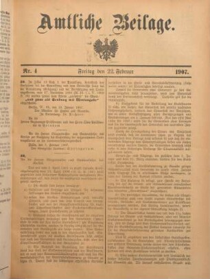 4: Beilage vom Freitag, 22. Februar 1907