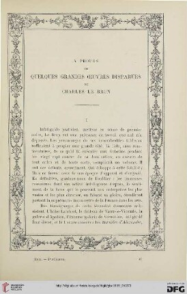 3. Pér. 22.1899: À propos de quelques grandes œuvres disparues de Charles le Brun