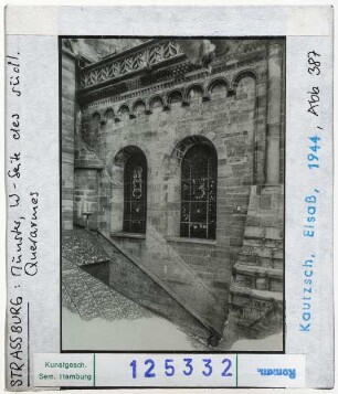 Straßburg: Münster, Westseite des südl. Querhauses