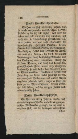 Zweite Krankheitsgeschichte