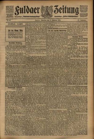 Dritte Ausgabe vom Samstag, den 29. Februar 1908.