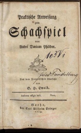Praktische Anweisung zum Schachspiel