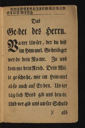 Das Ge-bet des Herrn