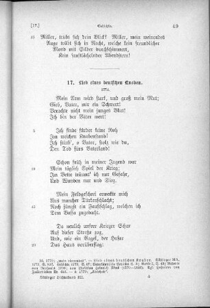 17. Lied eines deutschen Knaben.