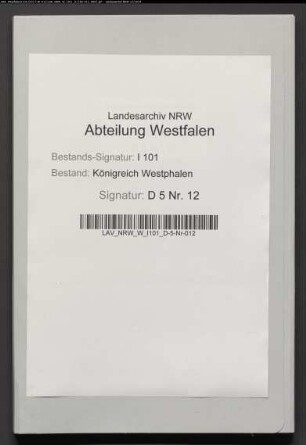 Allodifikation der hessischen Lehngüter des Fr. August von Kerssenbrock zu Mönchshoff im Kanton Lügde