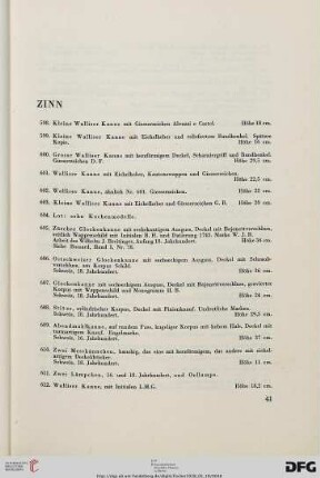Zinn (Nr. 598-687)