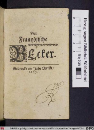 Der Frantzösische Becker