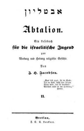 In: Abtalion ; Band 2