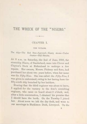 Chapter I. The voyage