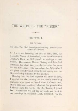 Chapter I. The voyage