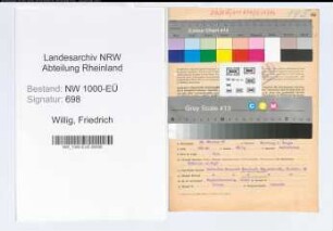 Entnazifizierung Friedrich Willig, geb. 30.10.1901 (Apotheker)