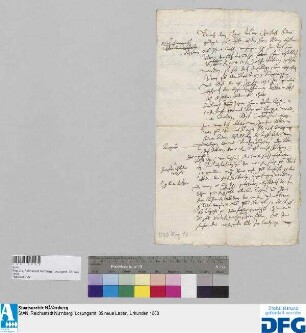 Konzeptschreiben des Christoph Fuerer an Dr. Christoff Endres Gugel betreffend dessen Besoldung.
