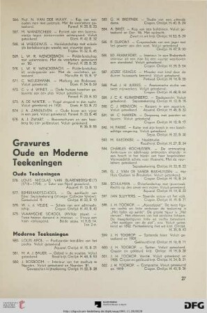 Gravures: oude en moderne Teekeningen (Nr. 576-626)