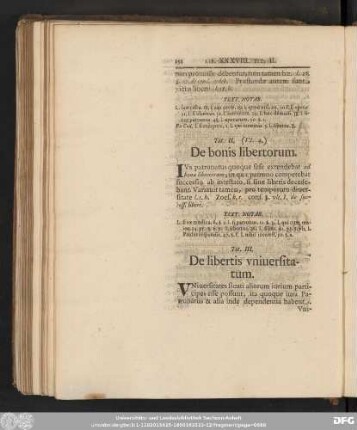 Tit. III. De libertis universitatum.