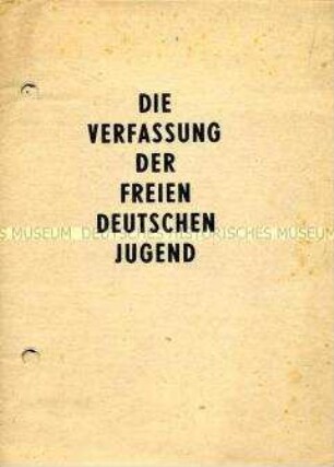 Illustrierte Ausgabe der "Verfassung der FDJ" von 1949