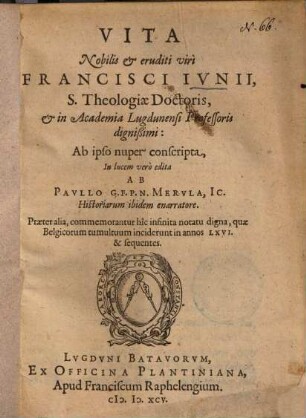Vita nobilis et eruditi viri