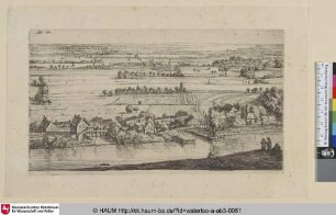 [Ein Dorf an einem Kanal; Village on a river]